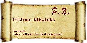 Pittner Nikolett névjegykártya