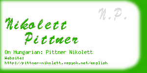 nikolett pittner business card